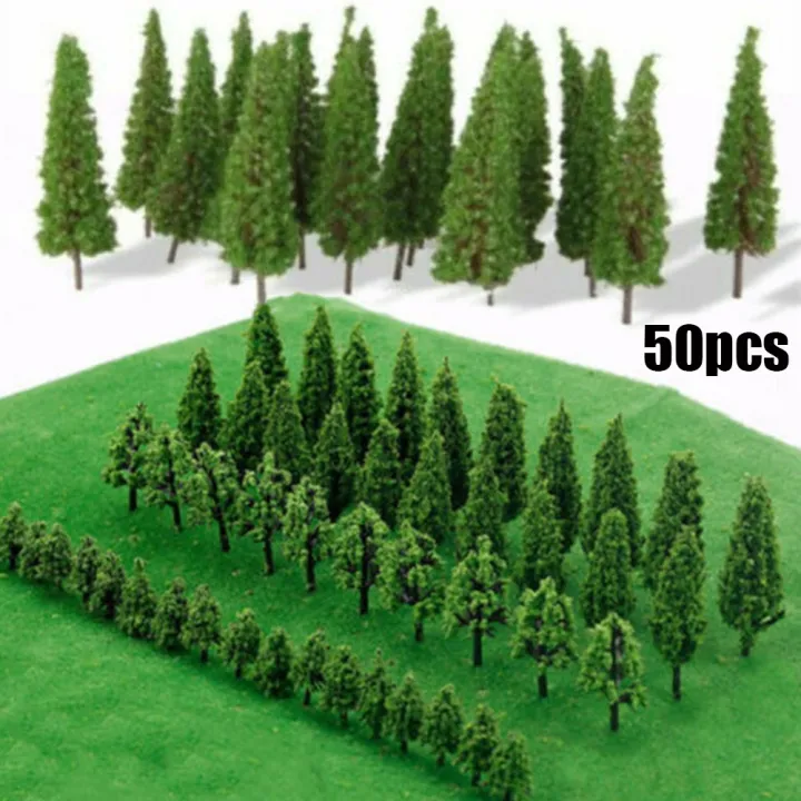 Pcs Dark Green Model Trees Scale Train Park Railroad Railway Layout