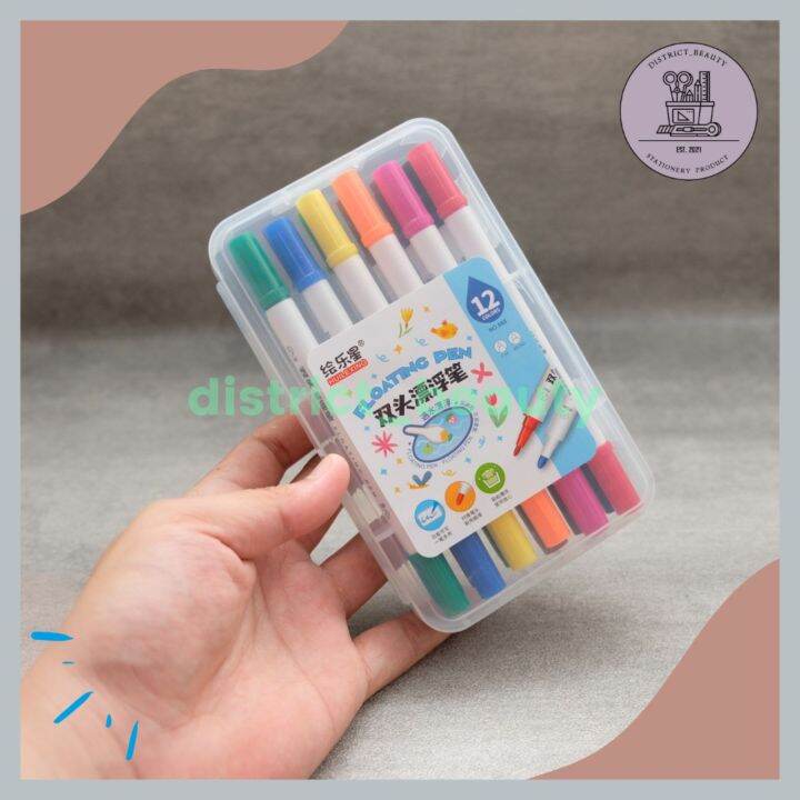 SPIDOL WARNA AJAIB MENGAMBANG DI AIR FLOATING PEN TATTO SPIDOL MAGIC