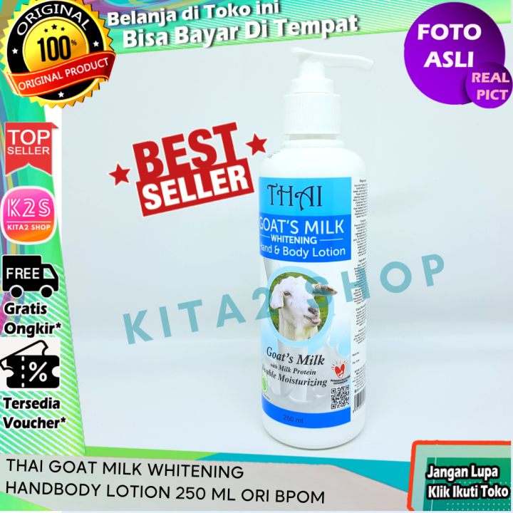 GRATIS SABUN MADU Thai Goat Milk Whitening Hand Body Lotion