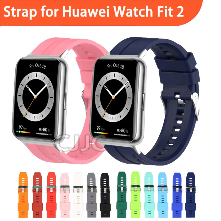 Strap For Huawei Watch Fit Waterproof Soft Silicone Watchband For