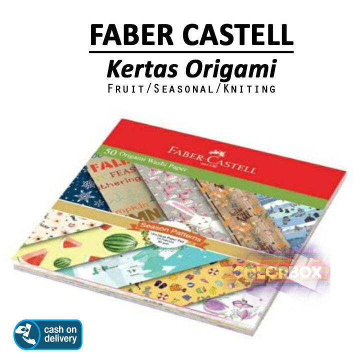 Faber Castell Kertas Origami Motif Dan Kertas Origami Polos Isi 50