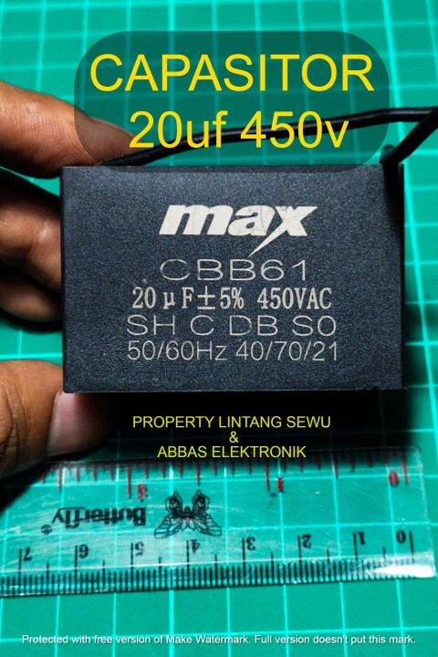 KAPASITOR CAPASITOR KOTAK 20MIKRO 20 MIKRO 20 UF 20UF KIPAS MOTOR