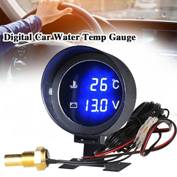 Led Digital Car Truck Water Temp Gauge Voltmeter In V V Car