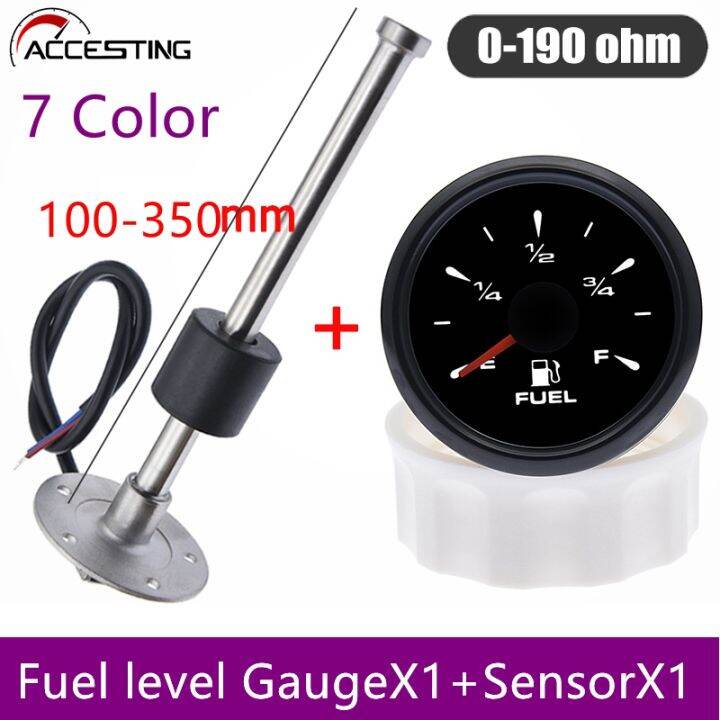 52mm 0 190 Ohm Marine Fuel Gauge Oil Level Gauge Marine Fuel Tank Level