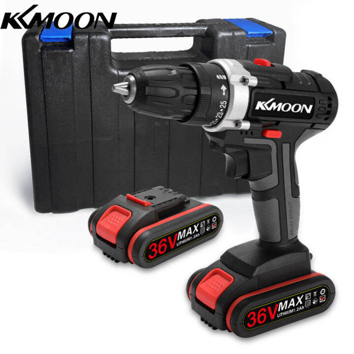 KKmoon 36V Multifunctional Electric Cordless Drill High Power Lithium B