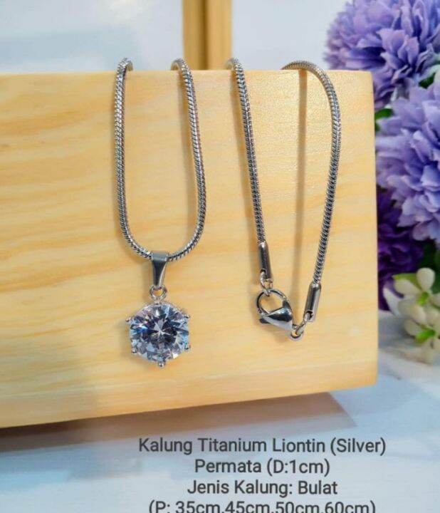 Kalung Titanium Tulang Belut Liontin Model Kekinian Terlaris Awet