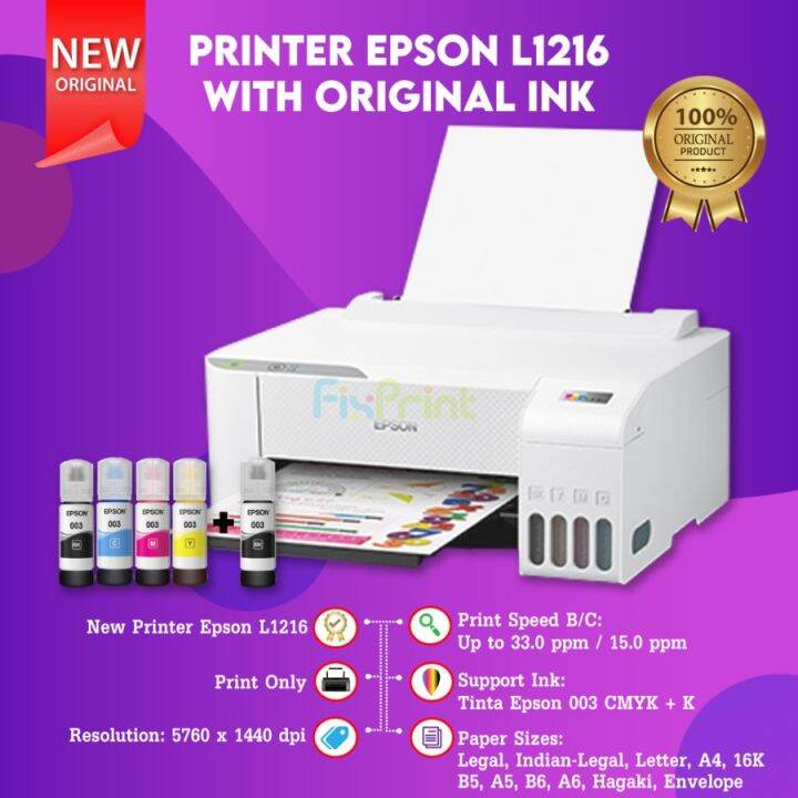 Single Function Print Only Printer Epson Ecotank L L White New