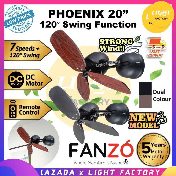 Sirim New Arrival Fanz Phoenix Blades Dc Motor Wall Fan With