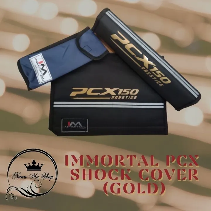 Nms Immortal Brand Shock Cover Honda Pcx Gold With Free Tool Pouch