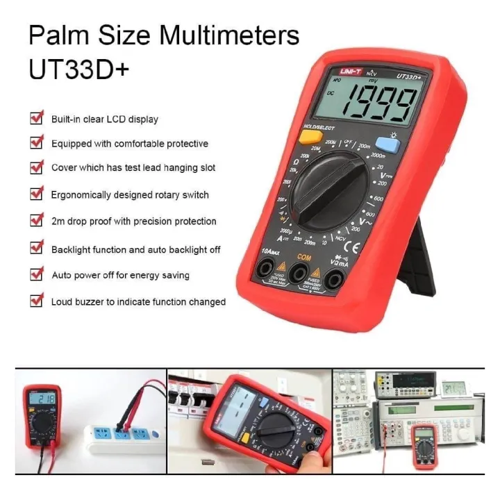 UNI T UT33D Palm Size Digital Multimeter Lazada