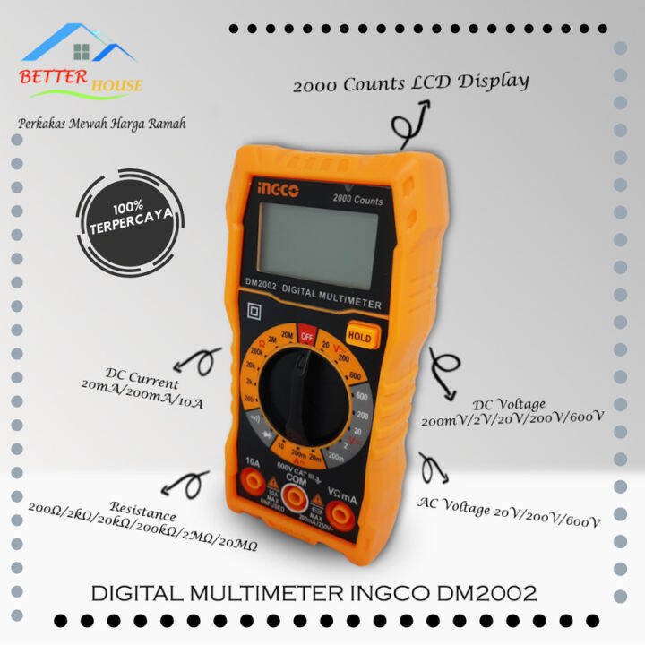 Digital Multimeter Multitester Multi Tester Ingco Dm Lazada Indonesia