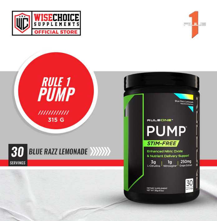 RULE 1 PUMP 30 SERVINGS BLUE RAZZ LEMONADE FLAVOR Lazada PH