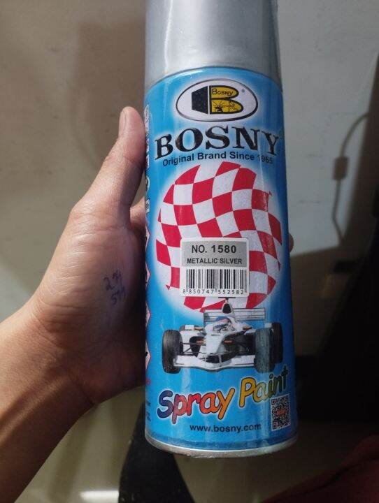 Bosny Spray Paint Metallic Colors Metallic Silver Lazada PH