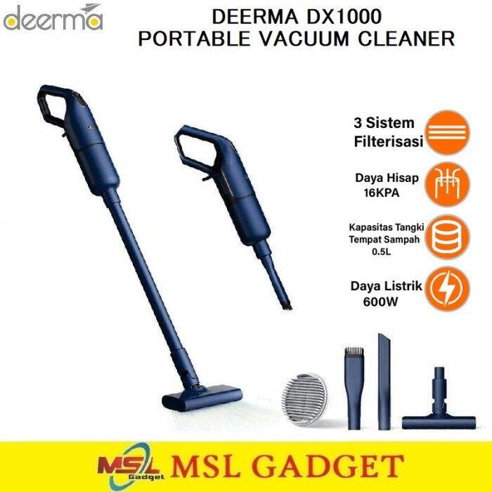 Deerma DX1000 Vacuum Cleaner Handheld 16kPa Penghisap Penyedot Debu