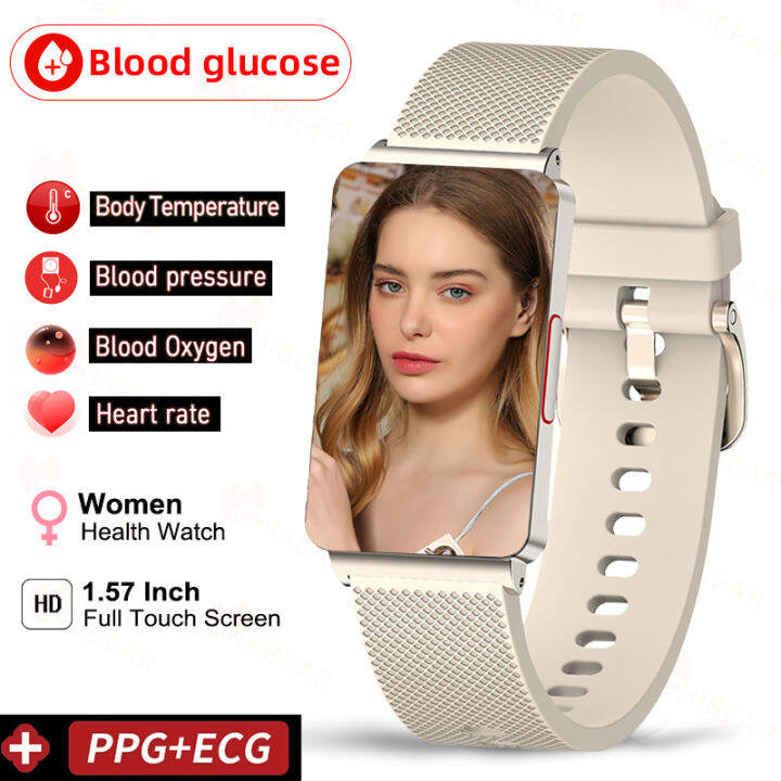 ChiBear ECG PPG Blood Glucose Monitor Smart Watch Men Women Measurement