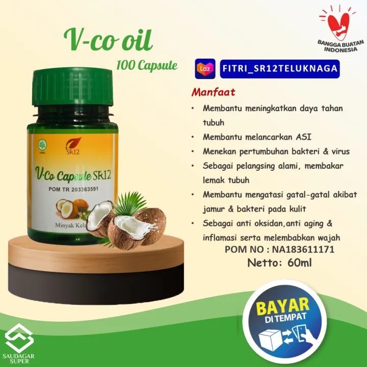 Vco Oil Kapsul Sr Minyak Kelapa Murni Vco Original Vco Kapsul