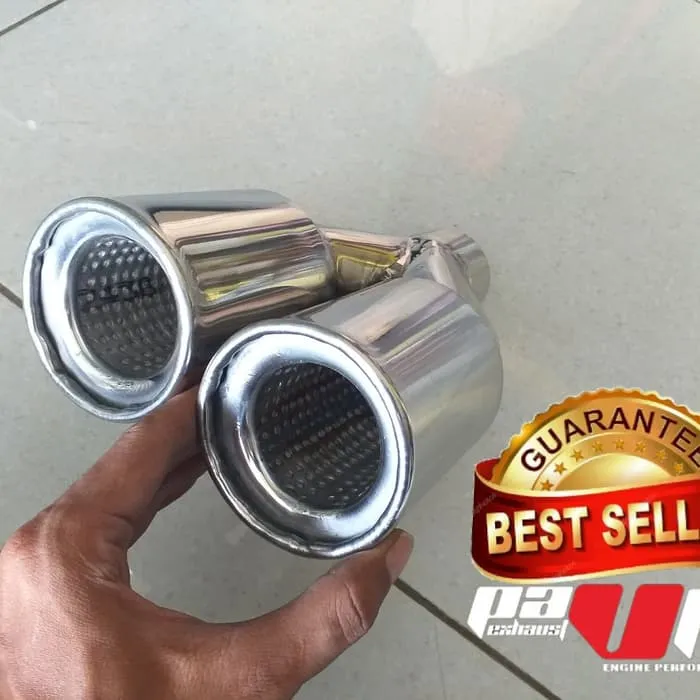 Tail Pipe Dual Original PV Cocok Untuk Avanza Ayla Brio Vios Xenia DLL