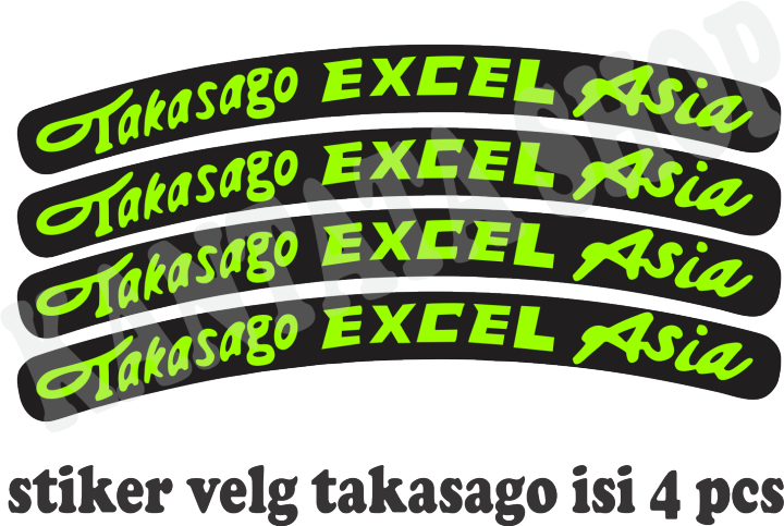 Stiker Velg Takasago Excel Asia Thailook Stabilo Isi 4 Pcs Lazada