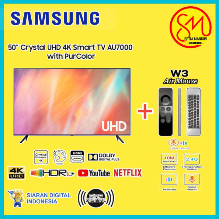 Samsung Smart TV 50 Inch Crystal 4K UHD 50AU7000 UA50AU7000 Lazada