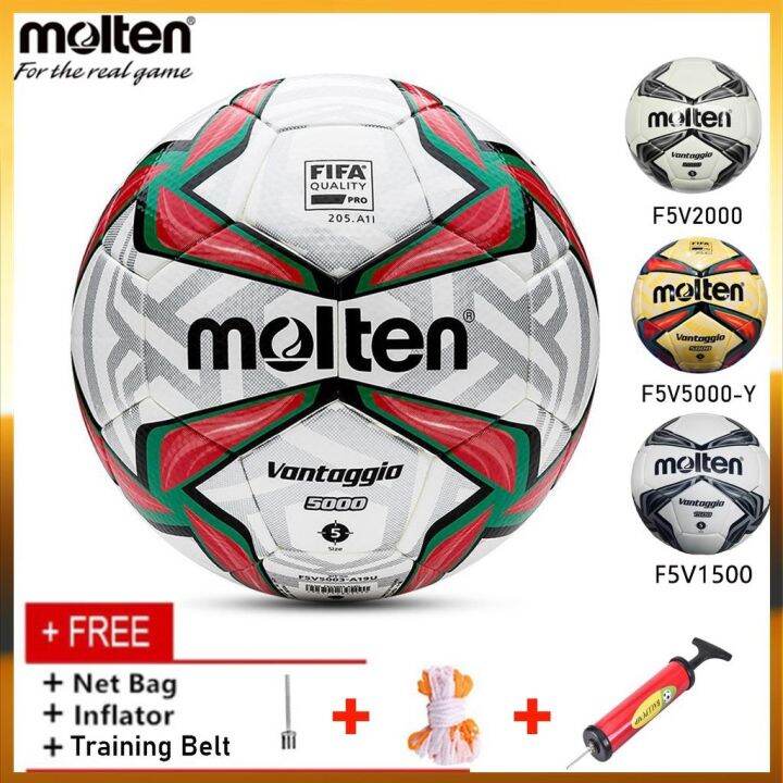 Molten Vantaggio 5000 Soccer Ball Size 5 Leather Match Ball Training