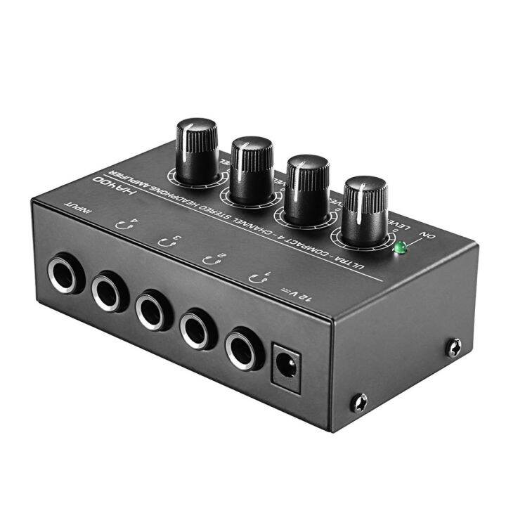 4 Channels Mini Headphone Amplifier HA400 Ultra Compact Stereo Audio