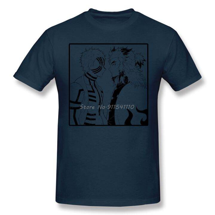 Kyojuro Rengoku Vs Akaza Fight Print Cotton T Shirt Demon Slayer