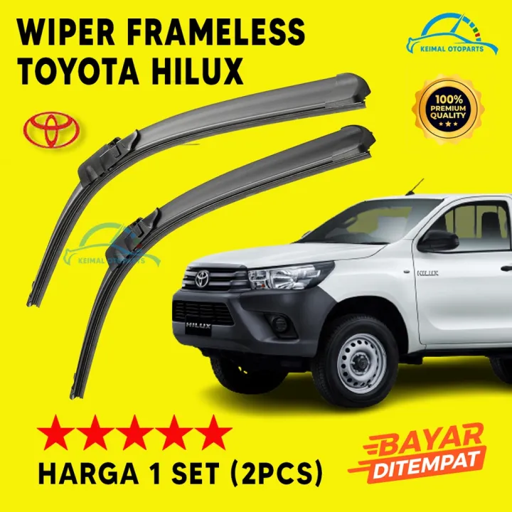 Wiper Mobil Hilux Sapuan Kaca Mobil Model Frameless Banana Karet 1 Set