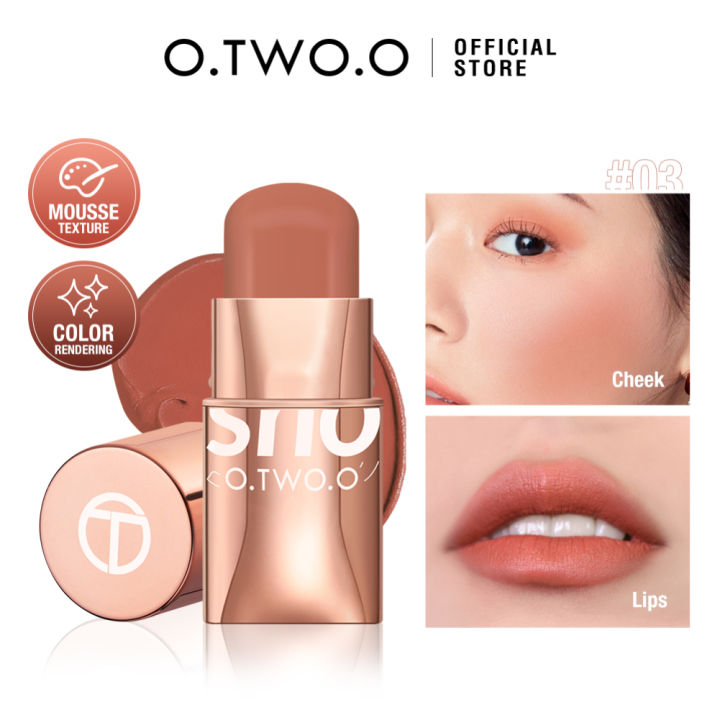 Original O TWO O Makeup Blush Stick Hydrating Gloss Lip Cheek 6