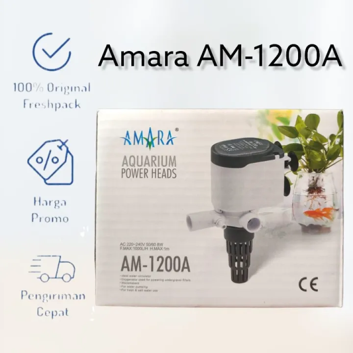 MESIN POMPA AQUARIUM POWER HEADS AMARA AM 1200A Lazada Indonesia