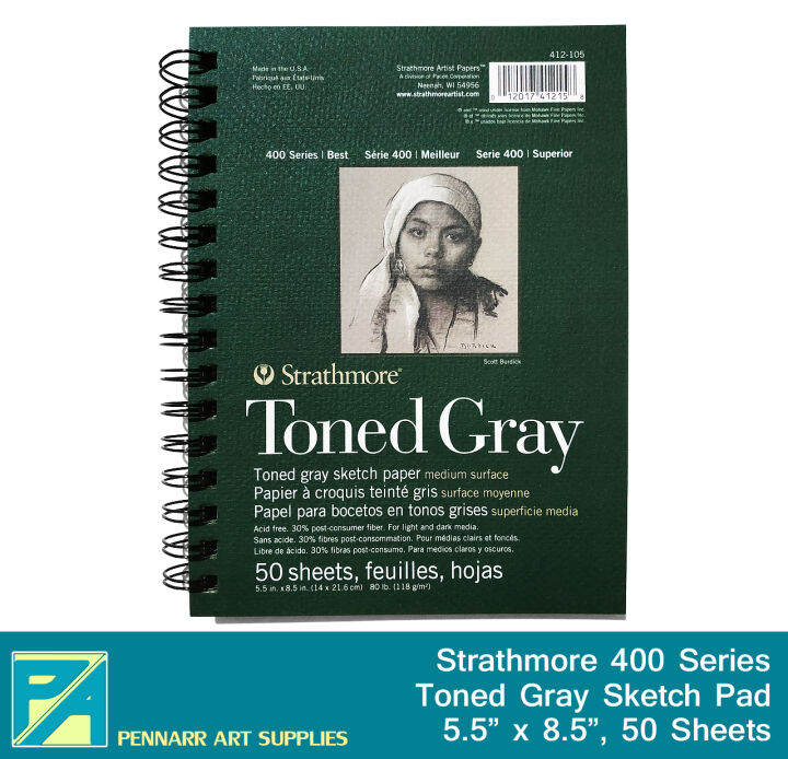 Strathmore Toned Gray Sketch Pad 5 5 X 8 5 400 Series 412 105