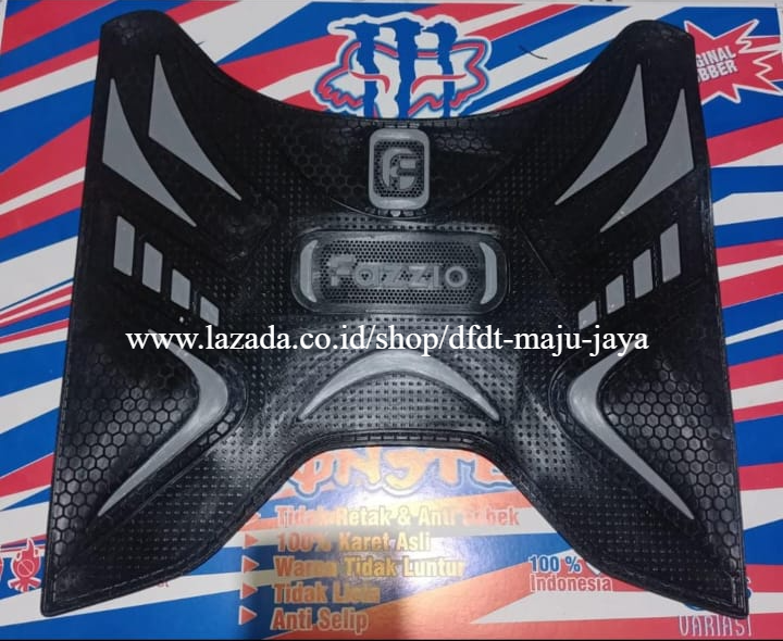 Karpet Yamaha Fazzio Keset Bordes Pijakan Kaki Variasi Motor Biru