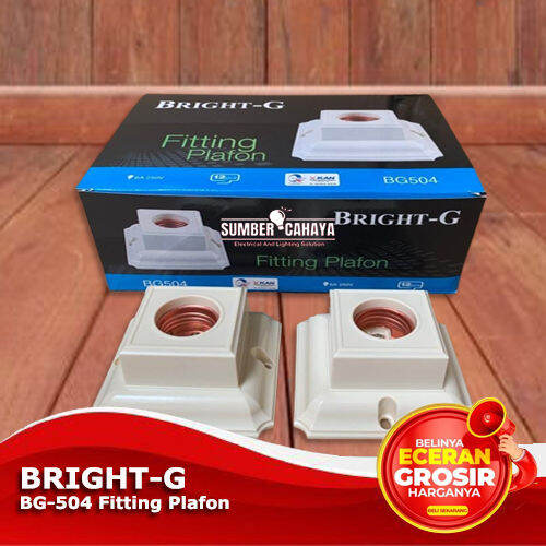 Fitting Plafon Bright G Bg Fitting Persegi Fitting Lampu Lazada