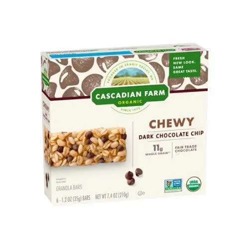 Cascadian Farm Organic Chewy Dark Chocolate Chip Granola Bars G