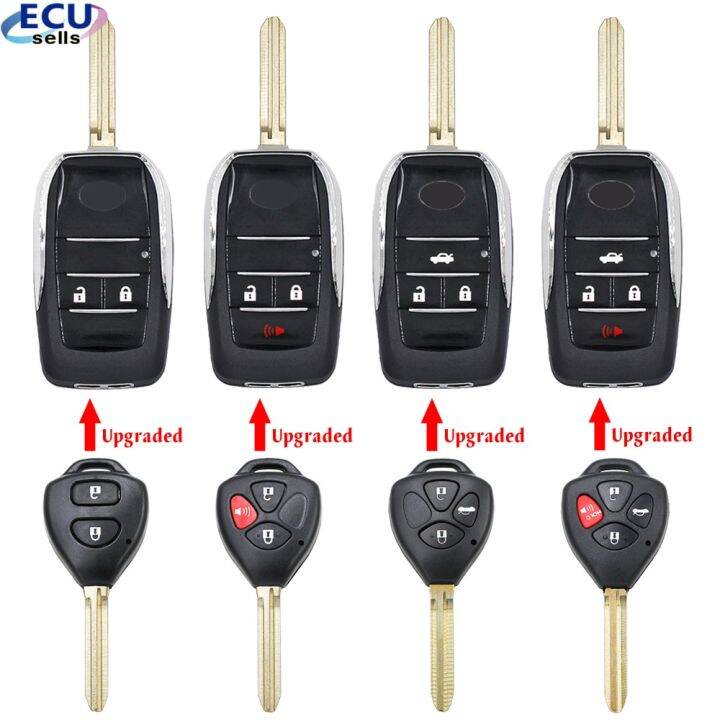 2 2 1 3 4 Buttons Modified Flip Folding Remote Blank Key Shell For