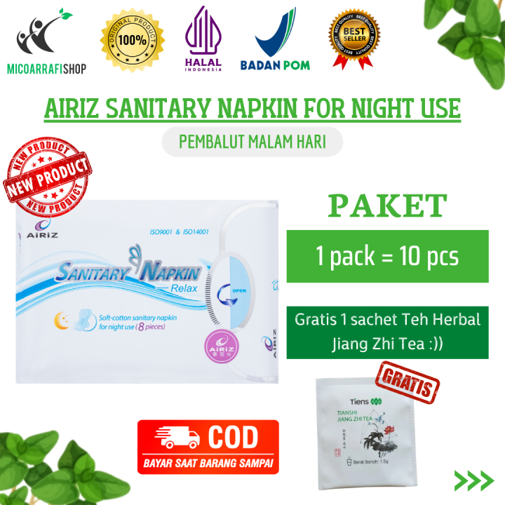 Airiz Pembalut Wanita Pembalut Kesehatan Herbal Airiz Night Time