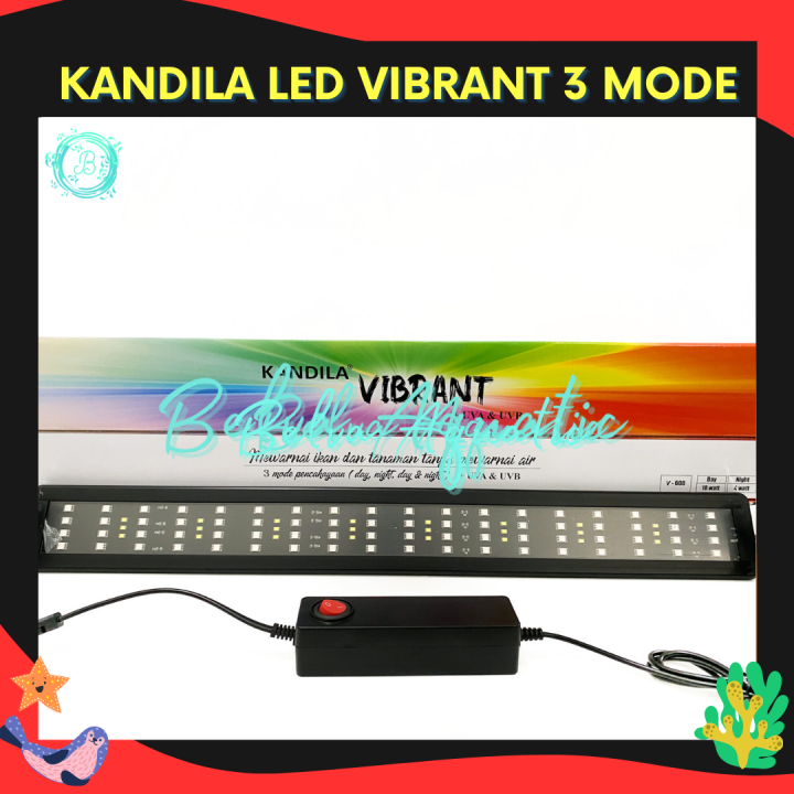 Kandila Vibrant Lampu Gantung View Aquarium Tanaman Uva Uvb Day N Night