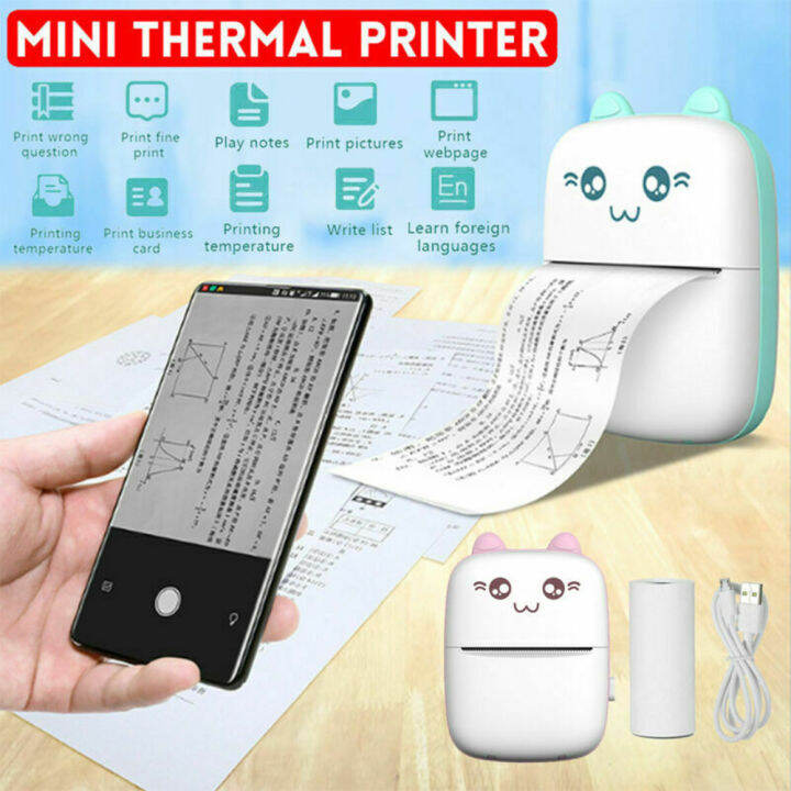 Printer Label Termal Mini Printer Foto Portabel Saku Pintar Untuk