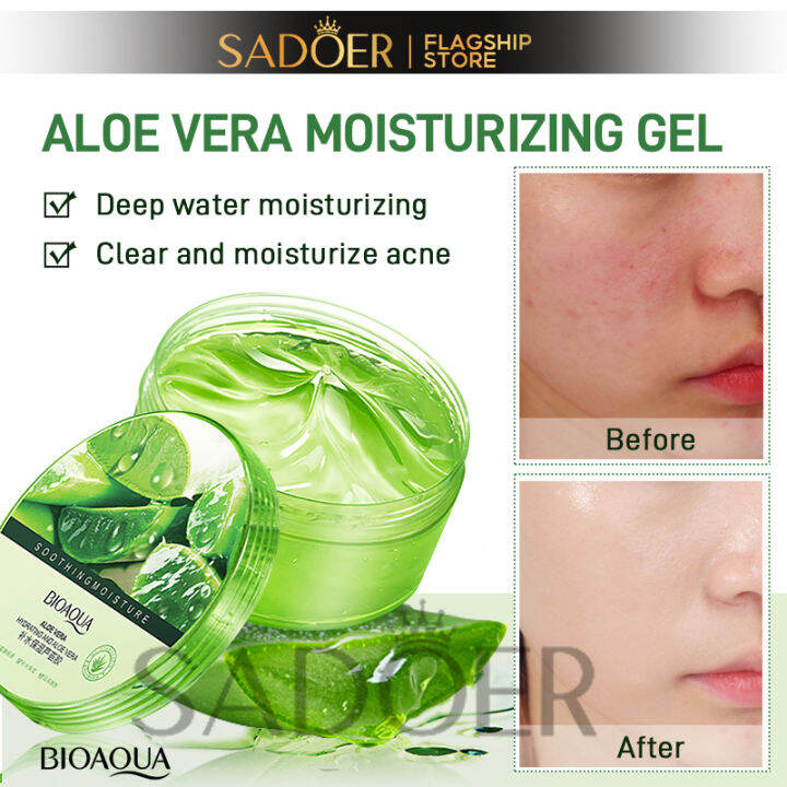 Sadoer Bioaoua Moisturizing Brightening Skin Facial Treatment Aloe Vera