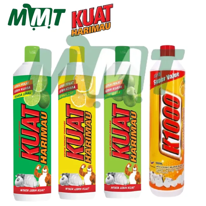 Kuat Harimau Dishwashing Liquid Ml Lime Lemon Apple K