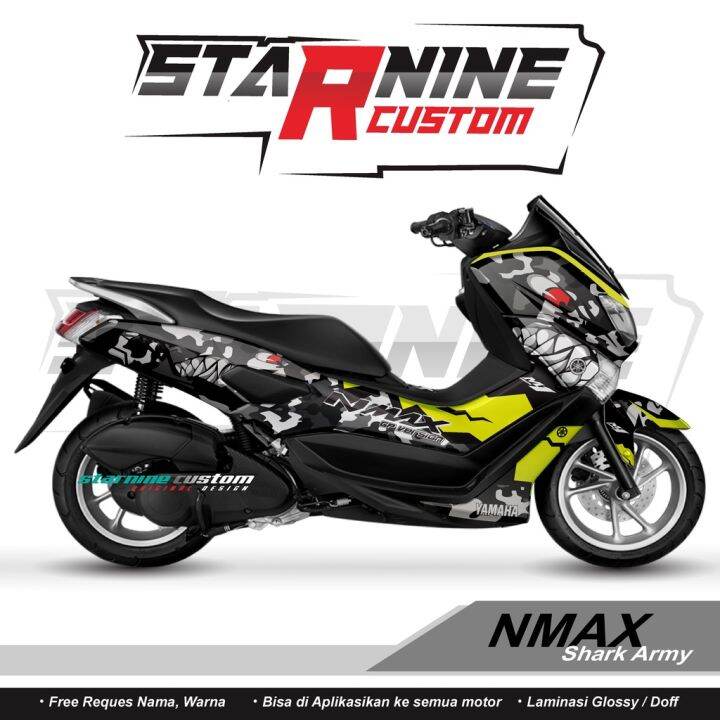 Stiker Nmax Hiu Full Body Sticker Nmax Shark Decal Nmax Lazada Indonesia