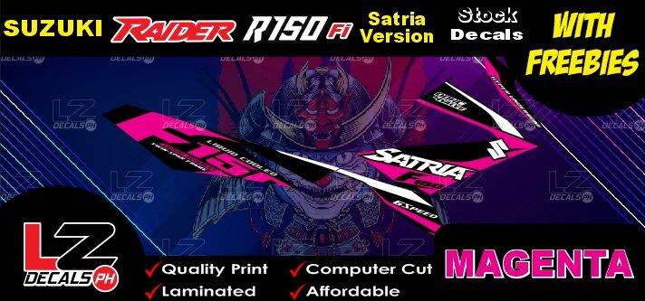 Suzuki Raider 150 Fi Satria Version Stock Decals Stickers With