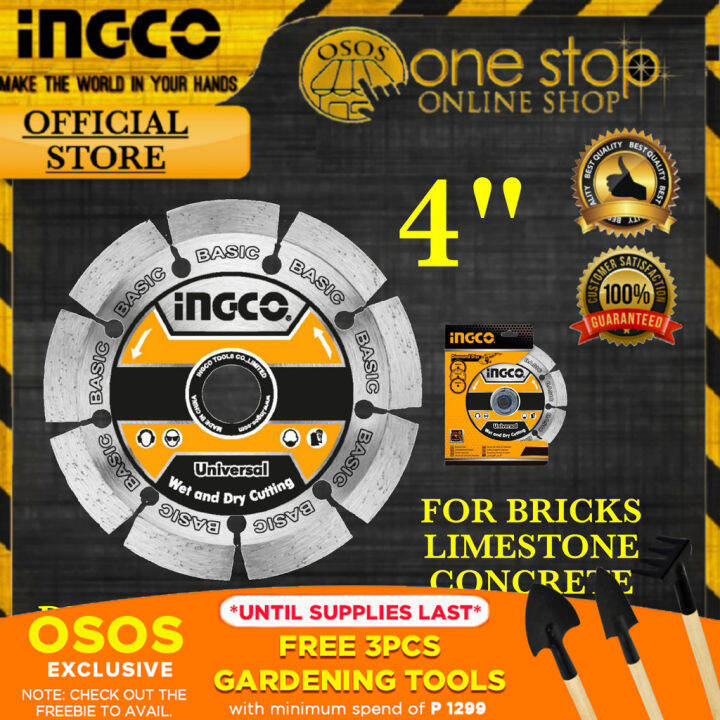 INGCO Wet Dry Diamond Disc 4 For Angle Grinder For Bricks Limestone