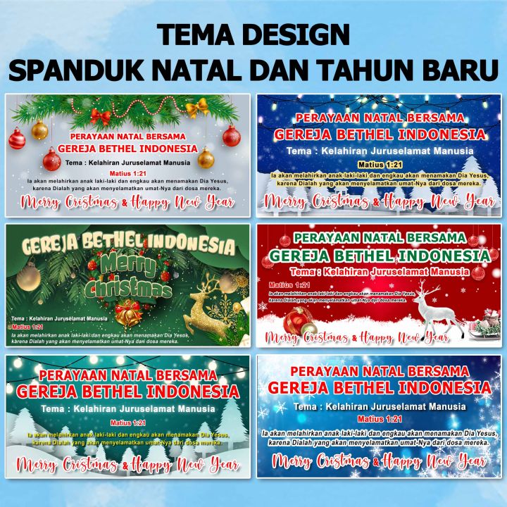 Spanduk Natal Dan Tahun Baru Banner Dekorasi Acara Natal Lazada Indonesia