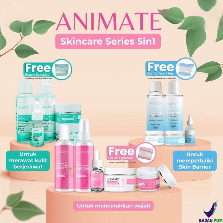 ANIMATE SERIES 5IN1 PAKET ALL SERIES WHITENG GLOWING ACNE