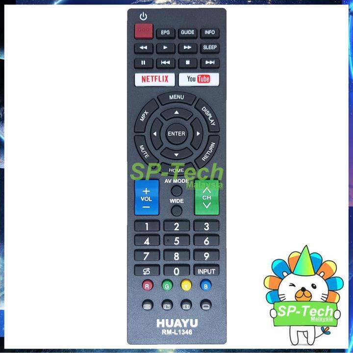 Rm L Sharp Netflix Smart Lcd Led Tv Remote Control Lazada