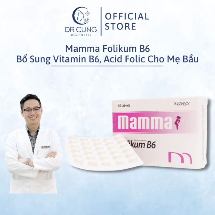 Folikum B6 Bổ Sung Vitamin B6 Acid Folic Tăng Cường Sức Khỏe Phòng