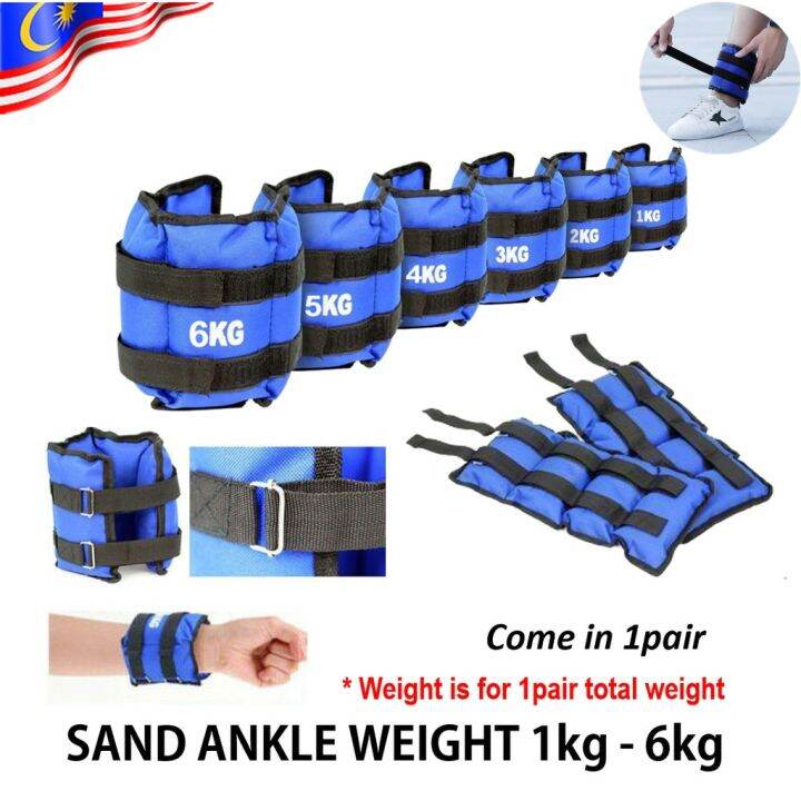 Ankle Weight Wrist Sand Bag Adjustable Arm Leg Running Brisk Walk