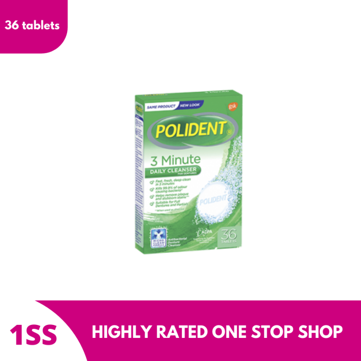 Polident Daily Denture Cleanser 36 Tablets Lazada PH