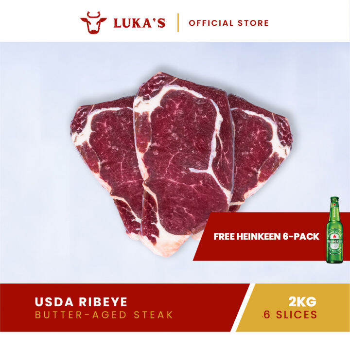 Usda Ribeye Butter Aged Steak Kg Per Cut Slices Lazada Ph