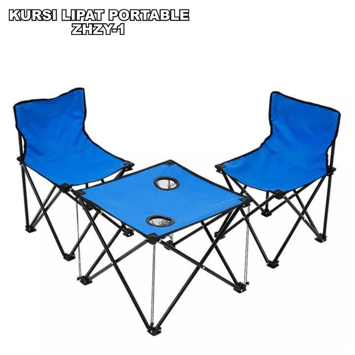 World Dream Meja Kursi Set Lipat Folding Chair Fold Table Meja